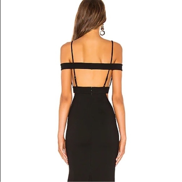 Lovers & Friends Black Cut Out Trumpet CeCe Gown - Picture 2 of 16